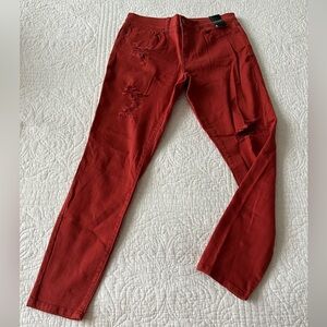 NEW* NEW YORK & CO SOHO “Red Spice” Ankle Jeans (8)